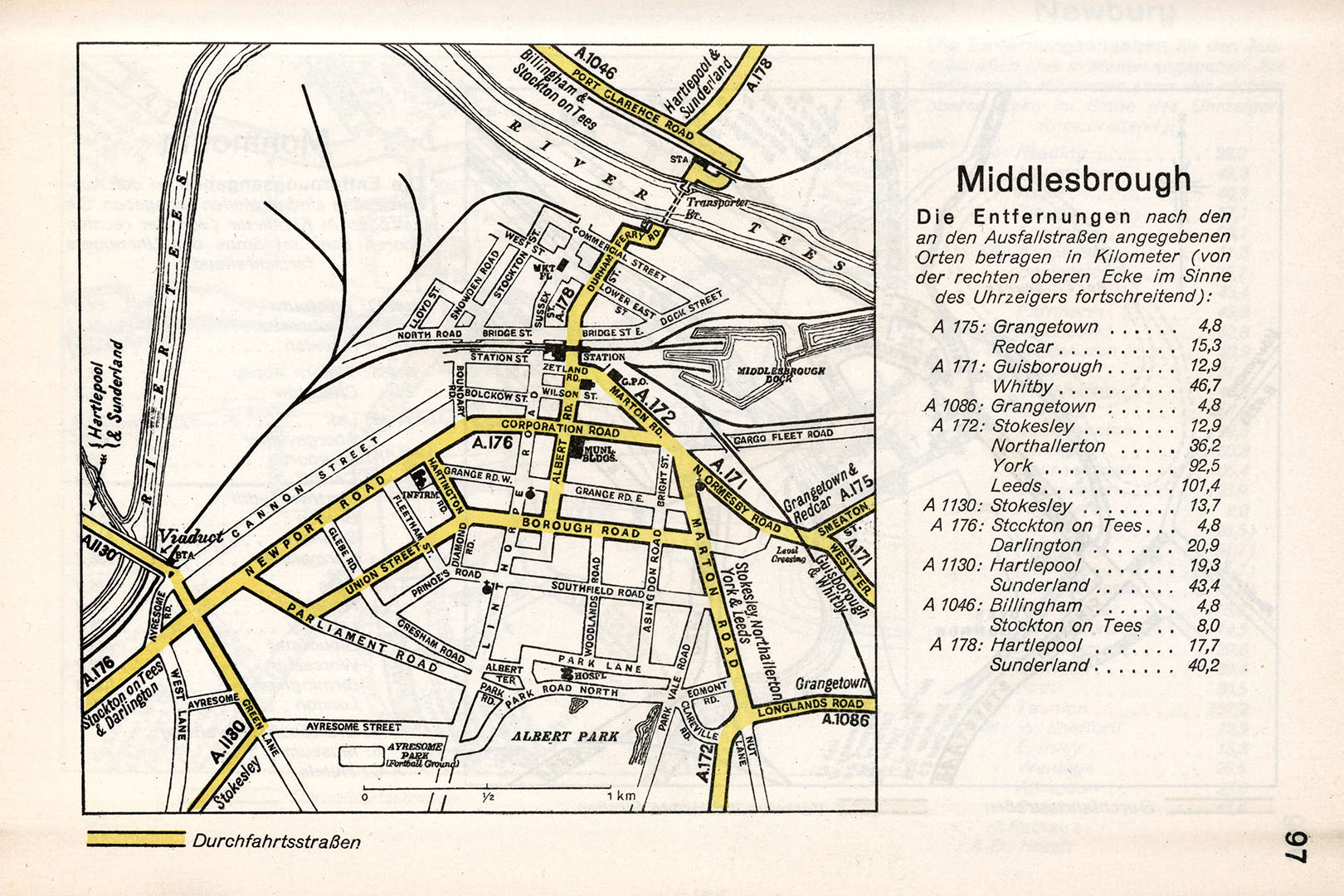 A picture of a Middlesbrough Map